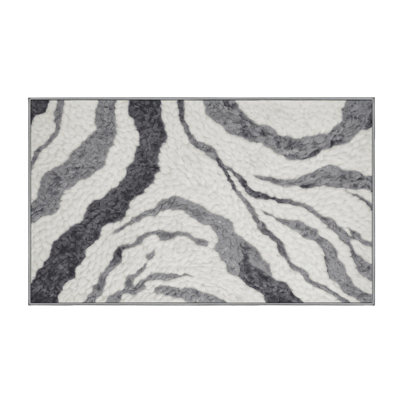 Machine Washable Gray Area Rug, Rectangle 8' x 10'