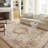 Sorrento Oriental Machine Made Power Loom Polyester Area Rug in Beige/Brown-78565295