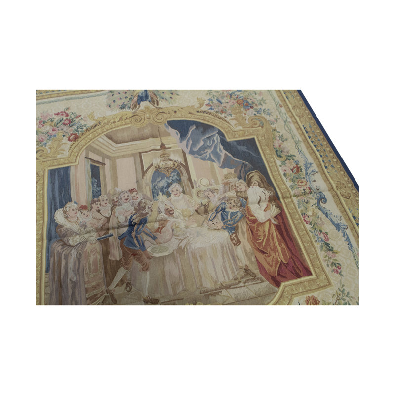 Hand-Knotted High-Quality Beige and Gold Area Rug