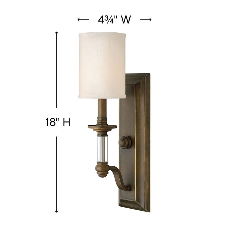 Sussex 1 Light Wall Sconce, English Bronze