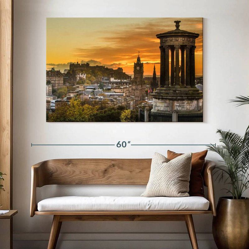 Rorry Sunset Over Edinburgh, 34" H x 51" W