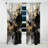 Gold And Grey Fluid Fusion I - Abstract Curtain - Blackout Abstract Curtain - 1 Panels-1556543638