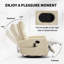 Fauteuil inclinable manuel pivotant en similicuir avec massage et chaleur-2087331288