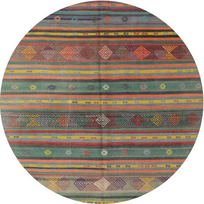 Tapis de zone verte/orange contemporaine