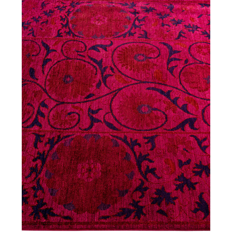 Overdyed One-of-a-Kind 4' 2" x 6' 2" Hand Knotted Area Rug