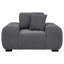 Fauteuil d'appoint rembourré gris anthracite Plather-1722113480