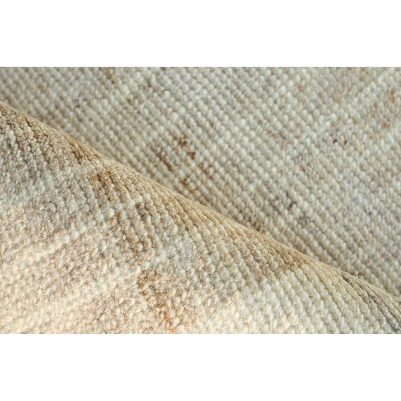 Talido hand-knotted New Zealand Wool Ivory Area Rug, 10'X14'