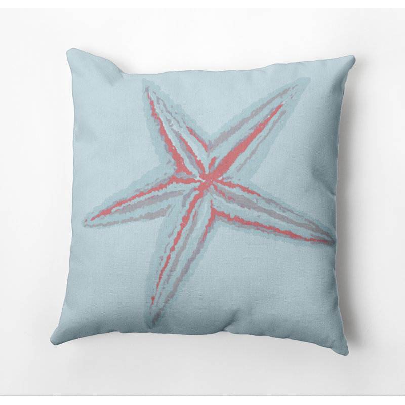 Housse de coussin rectangulaire d'extérieur Sea Star, Corail, 18 po x 18 po