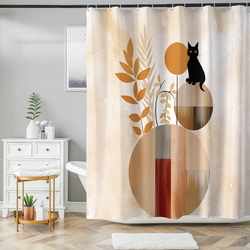 Bohemian Flower Bathroom Curtain Colorful Boho Floral Print Beautiful Bright Polyester Fabric Cloth Shower Curtain For Bathroom Decoration, 72"x72"