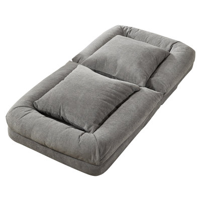Méridienne surdimensionnée pour adultes et animaux de compagnie, lit réglable pour chien à 5 positions avec 2 coussins, tissu chenille