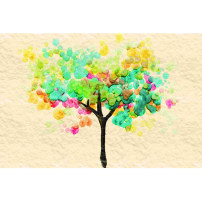 Arbre aquarelle - reproduction sur toile tendue