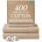 100% Cotton Sheet Set, 400 Thread Count Hotel Luxury Bedding, Soft & Breathable Bed Sheets, 4 Piece Set-103254598-103254602