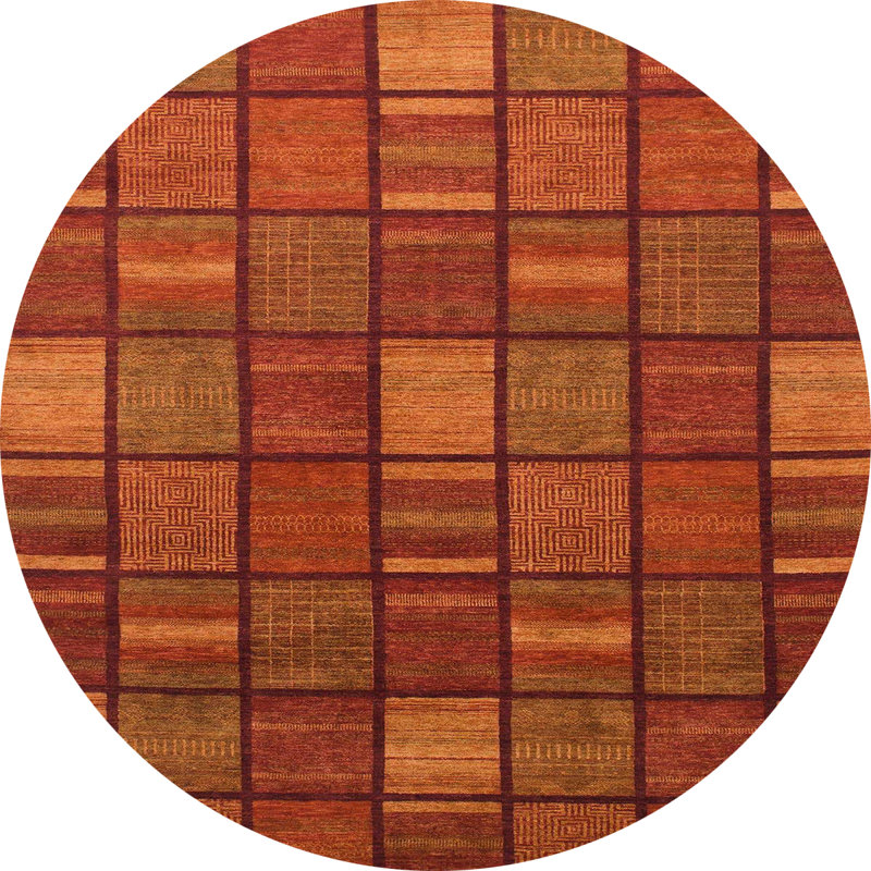 Shirl Abstract Indoor Rug, Round 7'