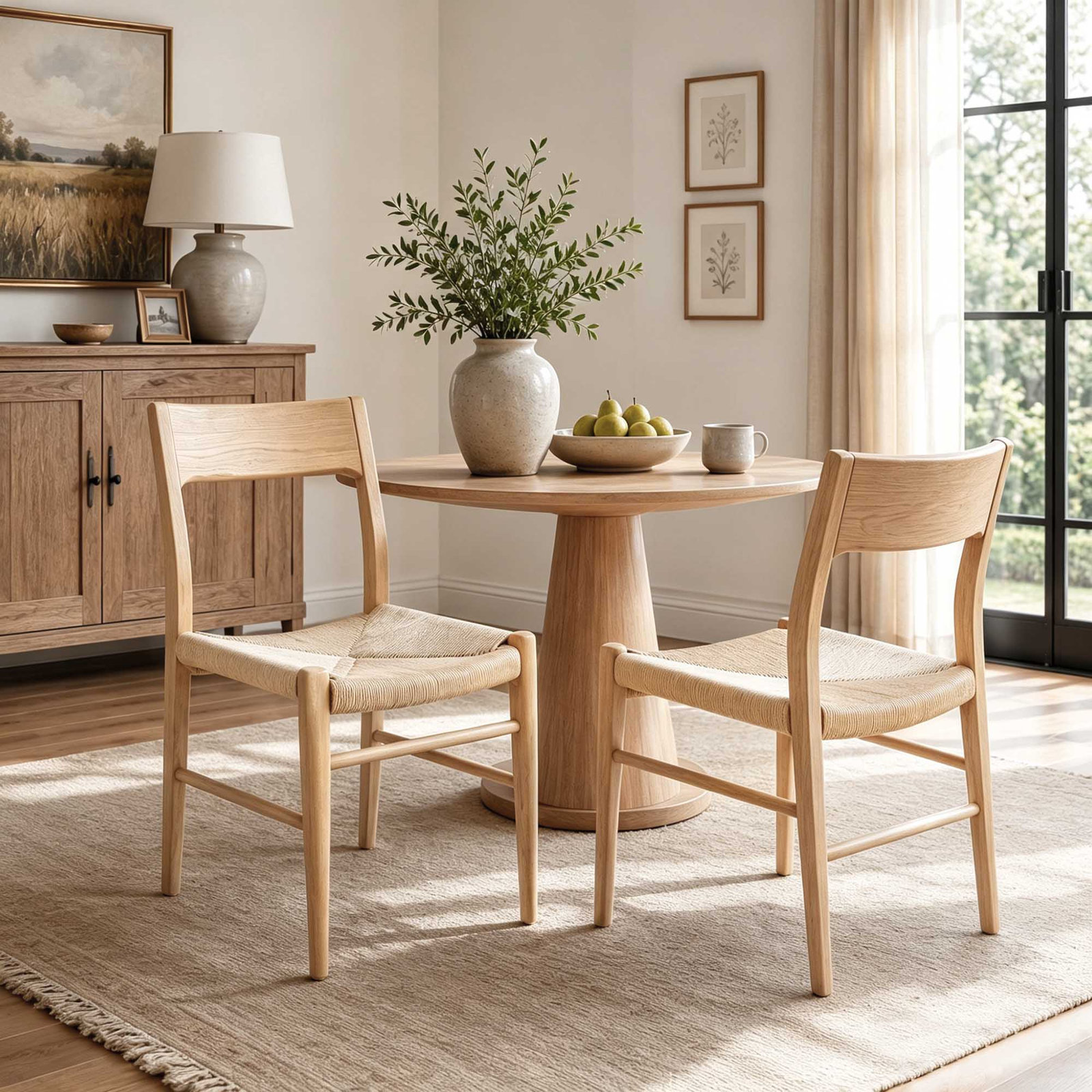 Janya Oak Dining Chair, Light Oak