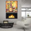 «Grapevine & Wine» par Art Licensing Studio, art mural en verre acrylique-260941726