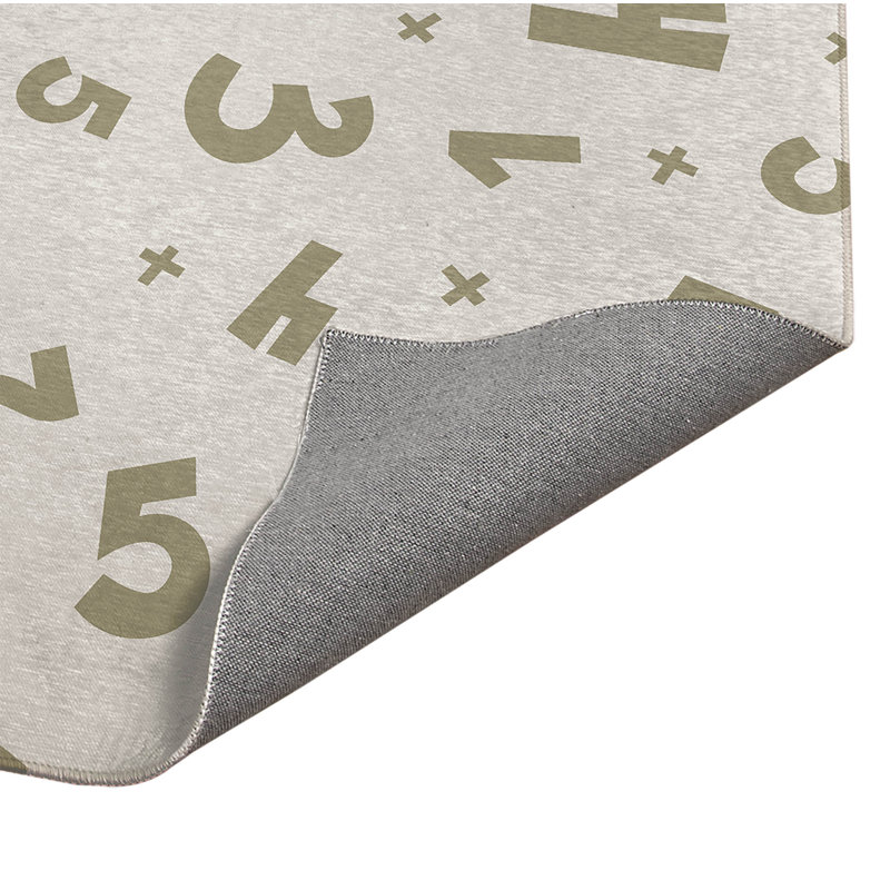 Numbers Indoor Doormat, Neutral/Beige, 60" W x 84" L