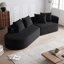 Canapé modulaire surdimensionné en chenille de 112 po avec 4 coussins Boneless-32142531-32142535