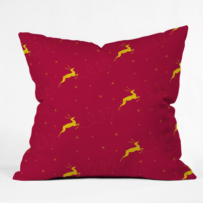 Coussin décoratif étoiles à renne