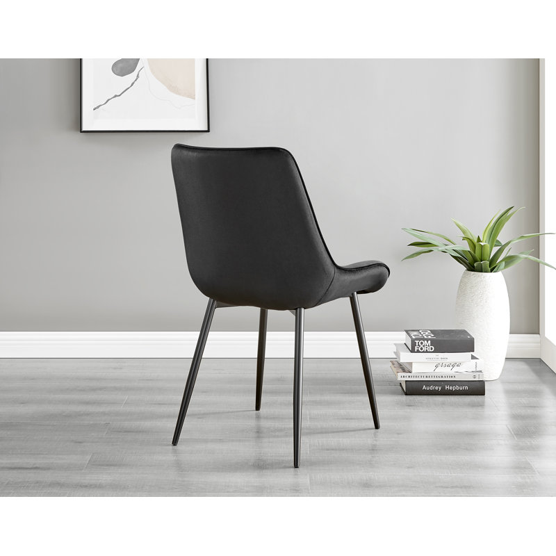 6 - Person Dining Set, Black/Black, 4