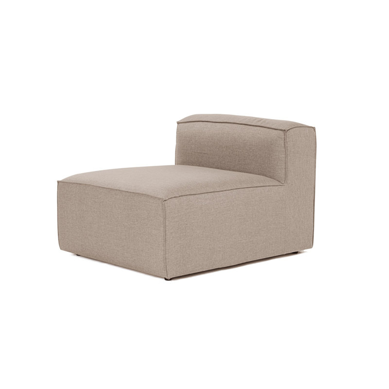 Élégant canapé à 1 place, revêtement en lin brun, coussin en mousse de 32 po., 32,7 po x 26,0 po x 41,3 po | Cadre robuste 100% charme, pieds en plastique de 1,2 po | Parfait pour le salon, design compact et confortable