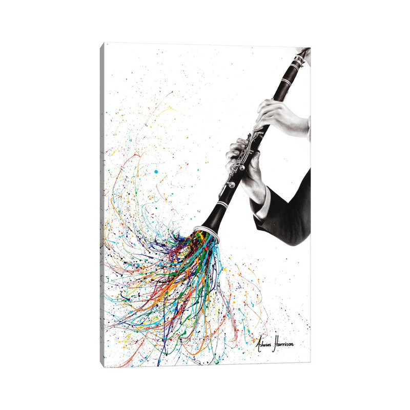 A Clarinet Tune by Ashvin Harrison - Wrapped Canvas Print, 66.04 cm H x 45.72 cm W x 1.91 cm D