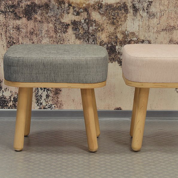 Solid + Manufactured Wood Accent Stool, Blue