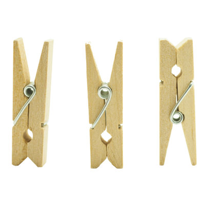 Restaurantware-2 Inch Decorative Clothespins, 50 Mini Clothespins For Pictures - Sustainable, For Photos, Scrapbooking, And Crafts, Bamboo Clothespin Tacks, Home Decoration Clips