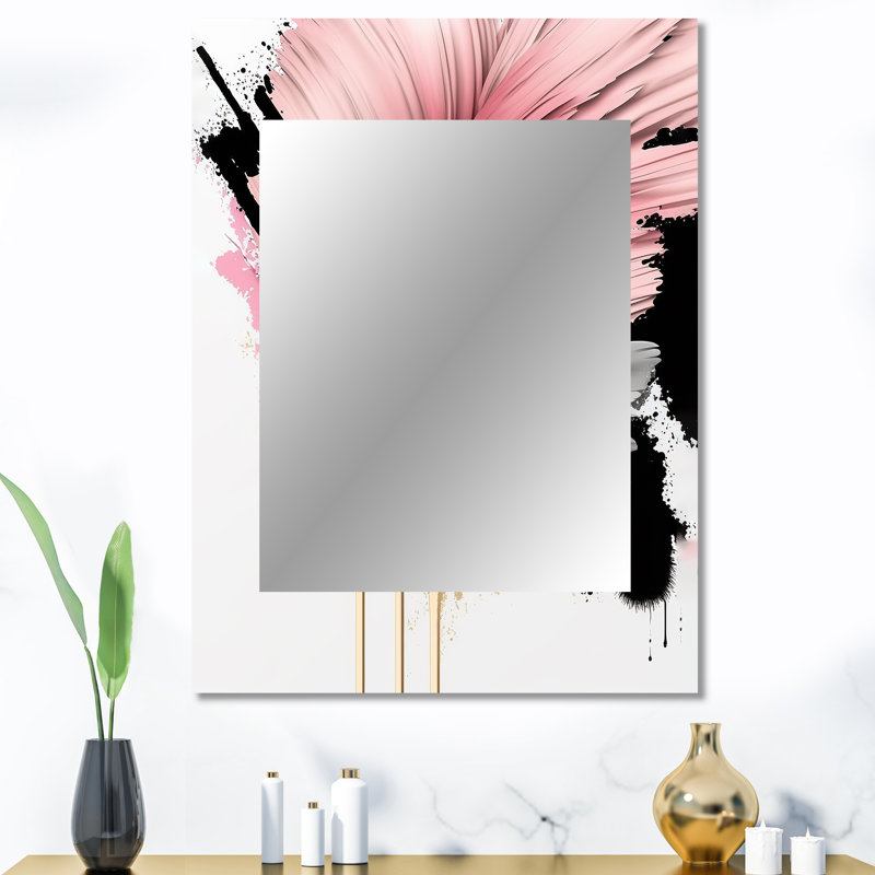 Rose Gerbera hyperréaliste fleurs IV - miroir Gerbera, miroir mural décoratif traditionnel, impression d'art en métal