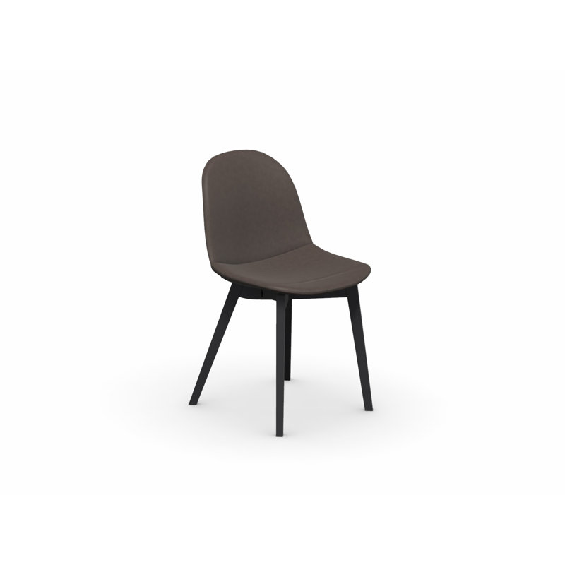 Academy Upholstered Side Chair with Wooden Frame, Desert Vintage, Graphite
