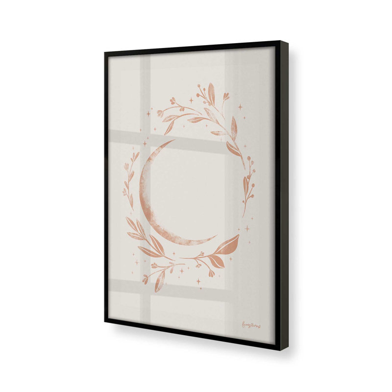 «Lunar Blossom», Cadre noir satiné, H 21 po x l 17 po