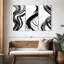 Impression sur toile Wispy Black Brush Strokes-93025577