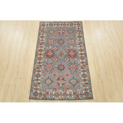 Tapis gris nouvel âge en laine 2 pi 11 po x 4 pi 11 po Moriyon