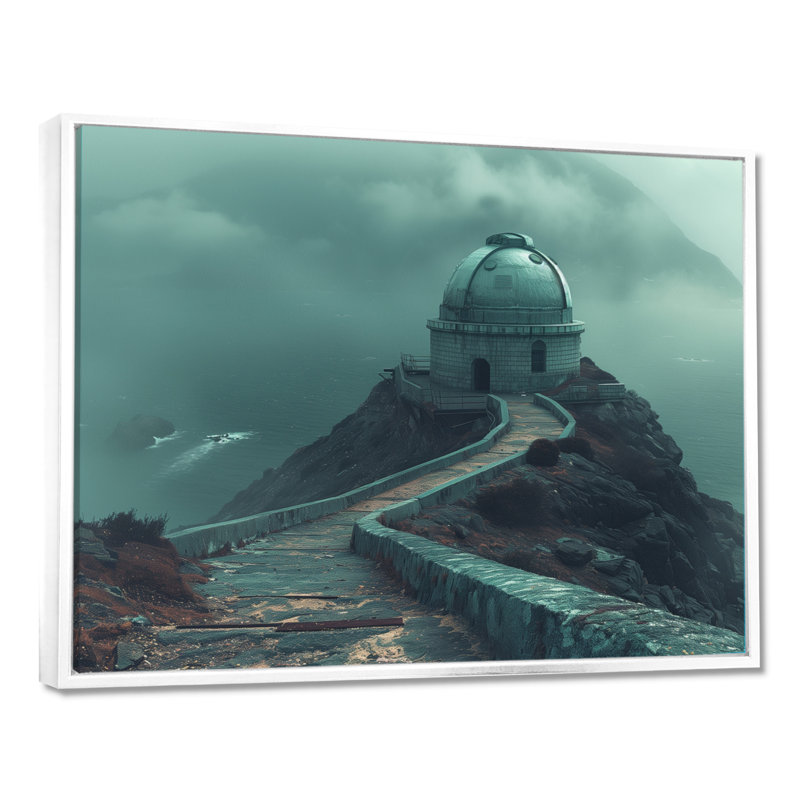 Gris gris astral architecture observatoires - observatoires muraux salon d'art, Cadre flottant blanc