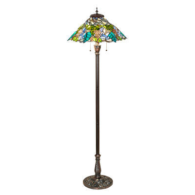 64" High Spiral Grape Floor Lamp
