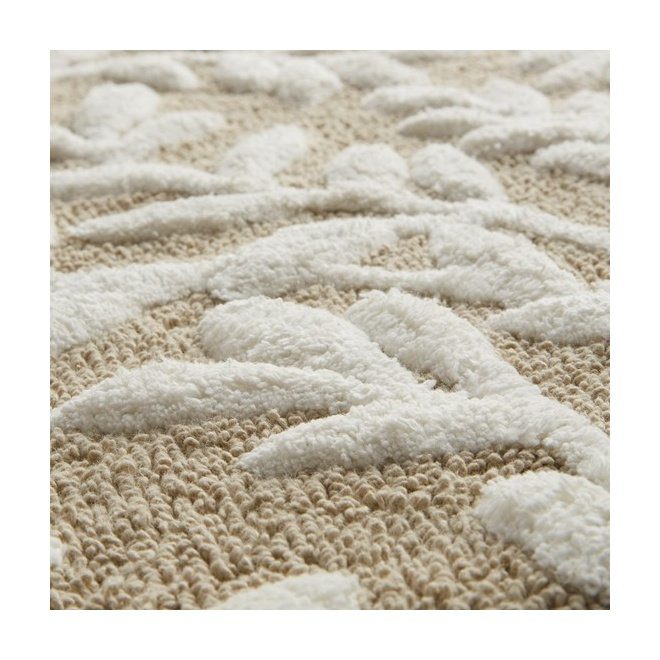 Tapis de bain en coton tufté à motifs floraux, multicolore, 152 x 61 cm, lavable à la machine, certifié OEKO-TEX®