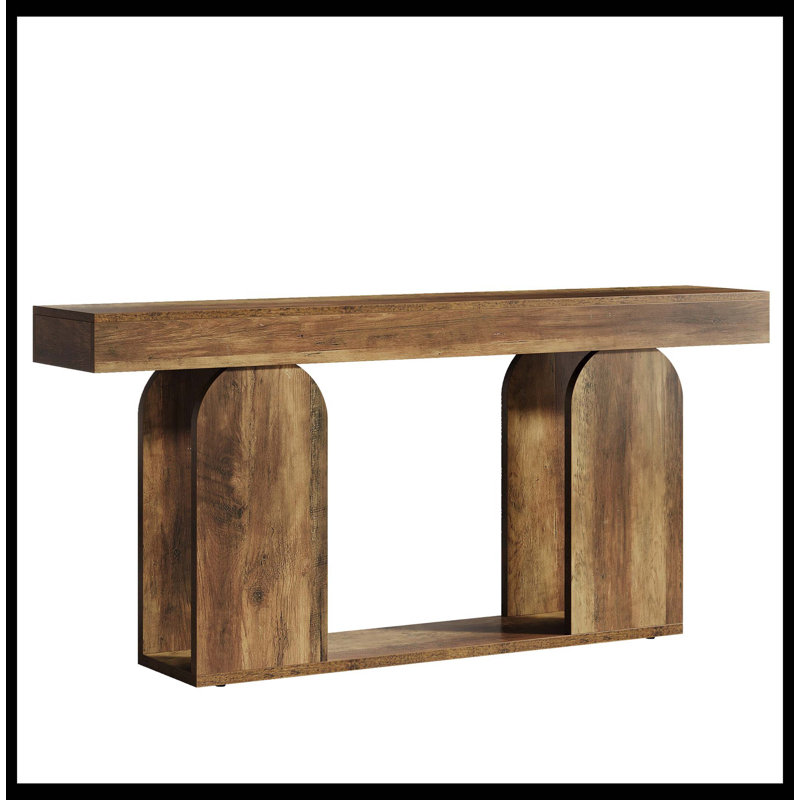 70.9" Console Table, Rustic Sofa Table Hallway Table, Rustic Brown