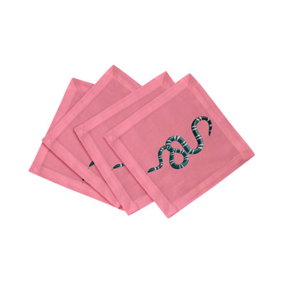 Serpent Cotton Sateen Cocktail Napkins