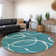 Premium Machine Washable Corum AMF999 Swirls Rug