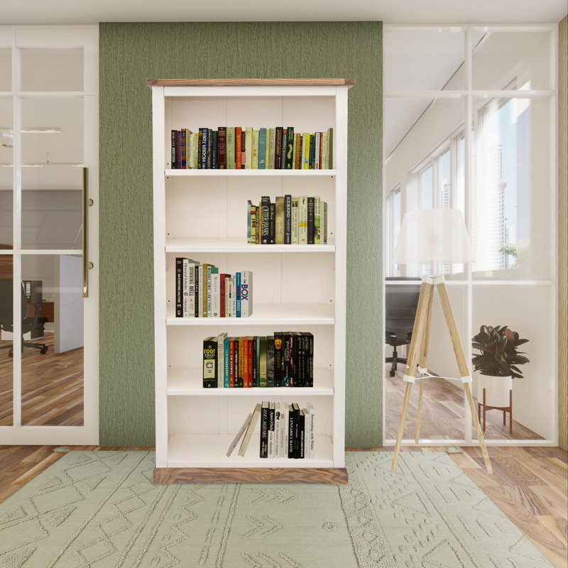 Arlo 180cm H x 90cm W Standard Bookcase, Waxed Oak