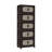 Retro Brown,20" Side Wide Folding Storage Cabinet,5 Tiers,19.69"×11.81"×50.00",Collapsible Storage Bins With Magnetic Door, Plastic Storage Cabinet With Wheels-545795587