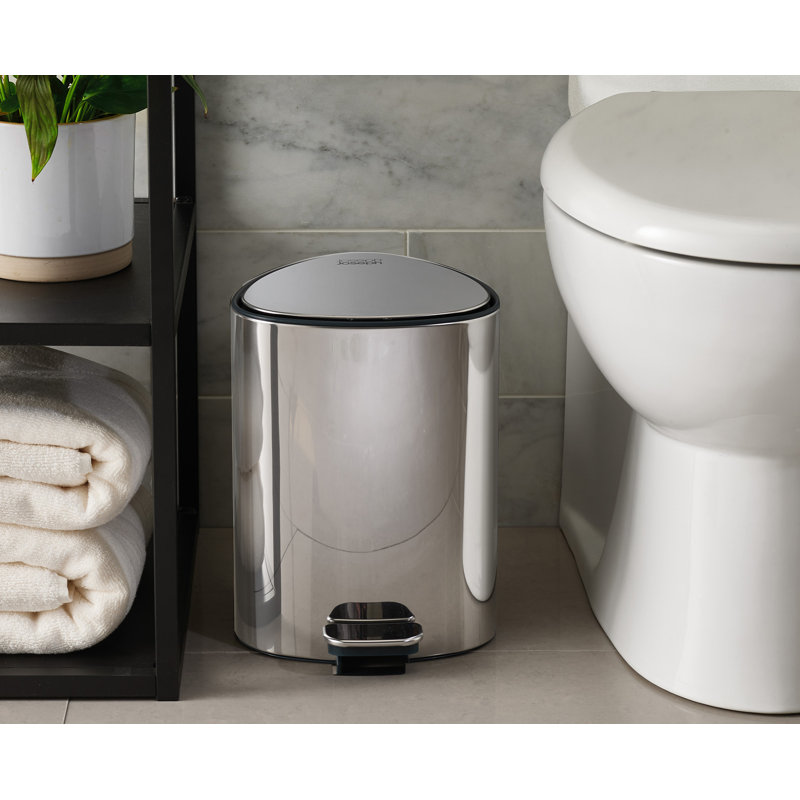 Joseph Joseph 5L Silver Stainless Steel Pedal Trash Can