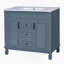 Meuble-lavabo 36 po avec lavabo supérieur, armoire de rangement moderne avec 2 portes à fermeture douce et 2 tiroirs, meuble-lavabo simple