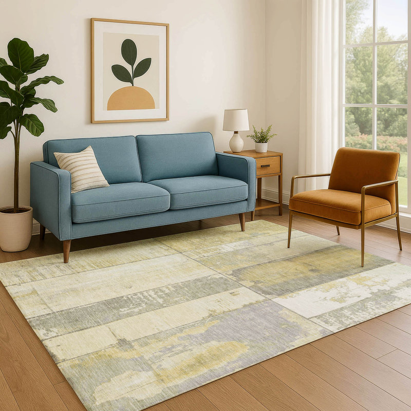 Tapis géométrique de qualité supérieure lavable à la machine Crestover AMF1877, Rectangle 10 pi x 14 pi