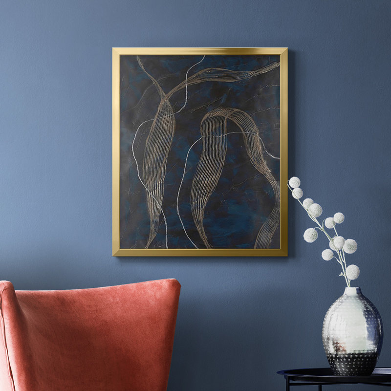 Toile encadrée de qualité supérieure Laminar Flow I - prête à être accrochée, Or, H 20 po x l 16 po
