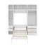 Lit escamotable simple avec casiers et armoires