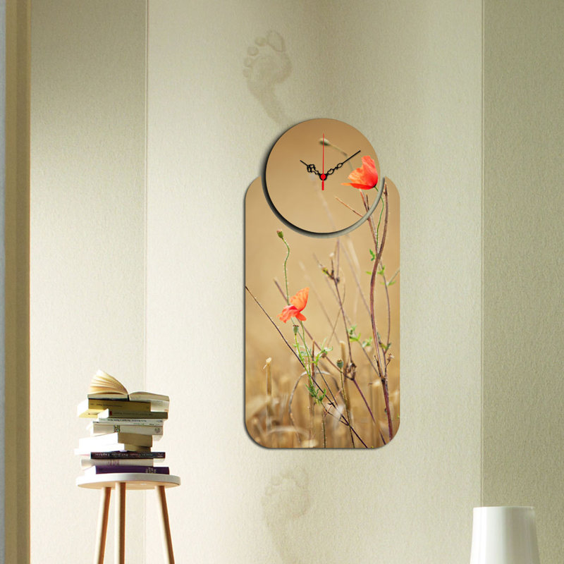 Ensemble de 2 horloges murales décoratives Chic, design moderne, 26,8 x 12,6 pouces | Fabrication 100% bois aggloméré, épaisseur: 0,1 pouce | Parfait pour le salon, le bureau ou la chambre à coucher, les garde-temps élégants et fonctionnels