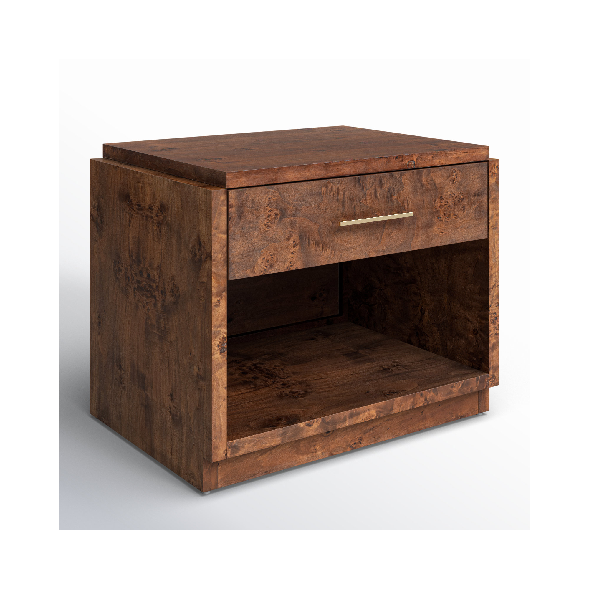 Kingston 1 - Drawer 28" Nightstand, Dark Burl