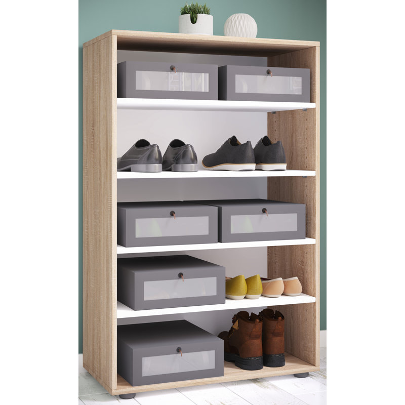 Lona 10 Pair Shoe Rack, Sonoma Oak