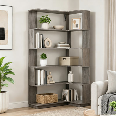 Freestanding Corner Bookshelf