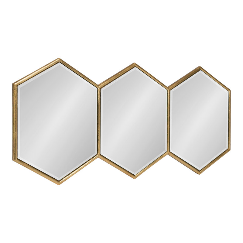 Ganya Engineered Wood Mirror, Gold